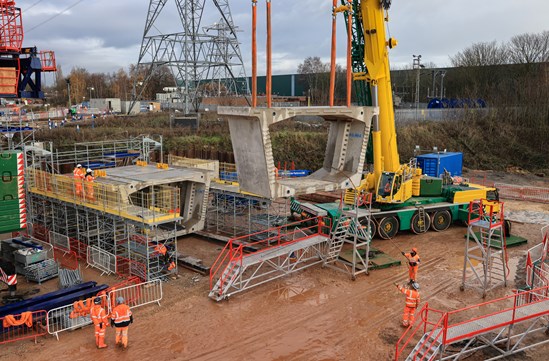 Segments for the River Tame viaduct