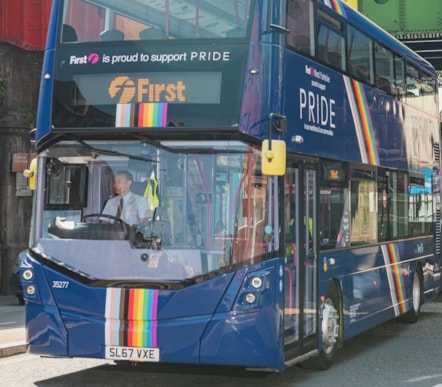 First Pride bus close-up
