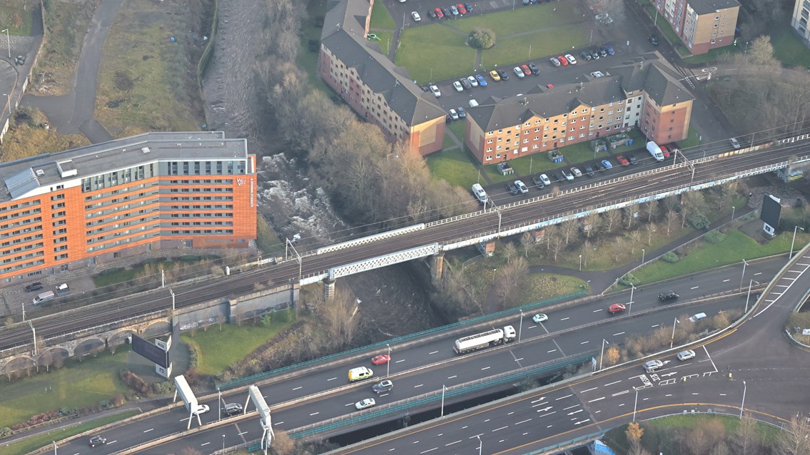 Kelvin and Yorkhill Viaducts, alongside Ferry Road bridge, Yorkhill - Glasgow