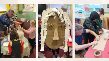 Dyke Primary pupils creating artwork for Moray Art Centre exhibition