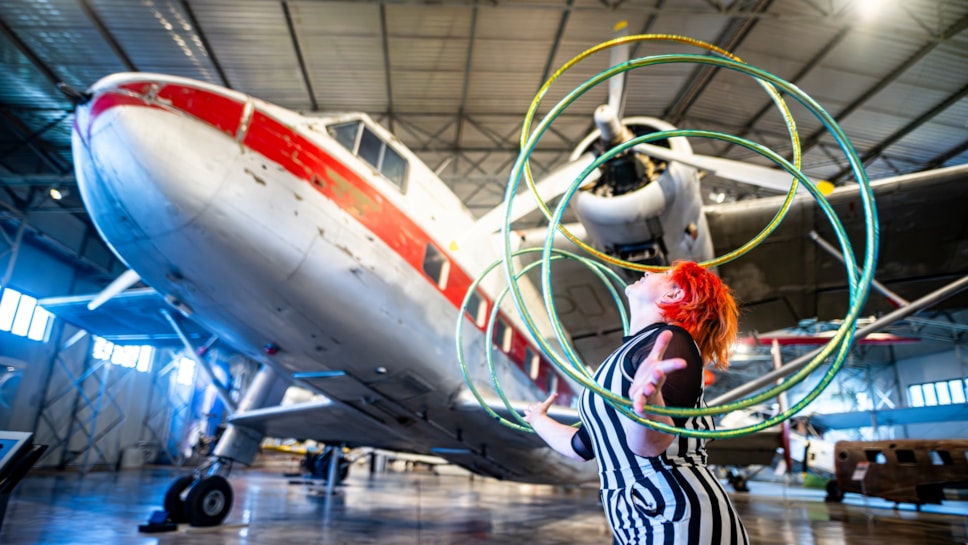 Kat Borrowdale from Think Circus at the National Museum of Flight. Photo © Andy Catlin (6)