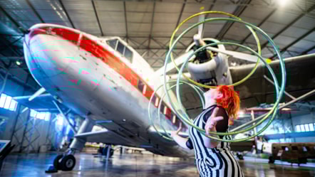 Kat Borrowdale from Think Circus at the National Museum of Flight. Photo © Andy Catlin (6)