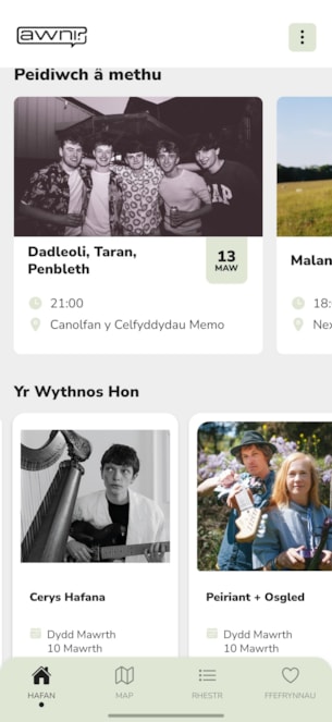 Ap Awni - digwyddiadau events