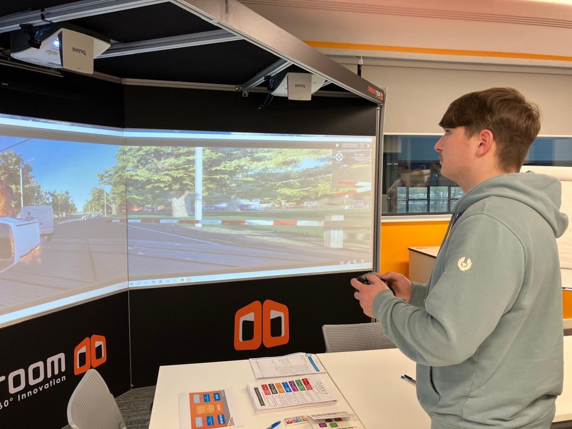Mission Room interactive rail scenario