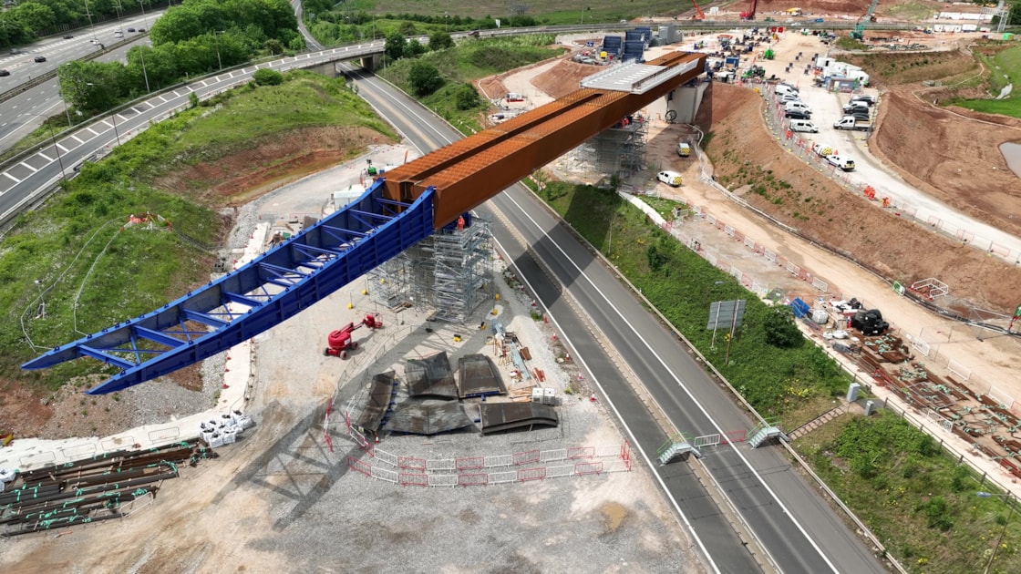 M6 South viaduct deck after the first launch June 2025