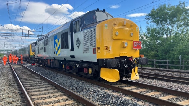 Rail engineers working to move stranded train at Bletchley: Rail engineers working to move stranded train at Bletchley
