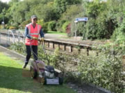 Templecombe: Station adopter working at Templecombe station