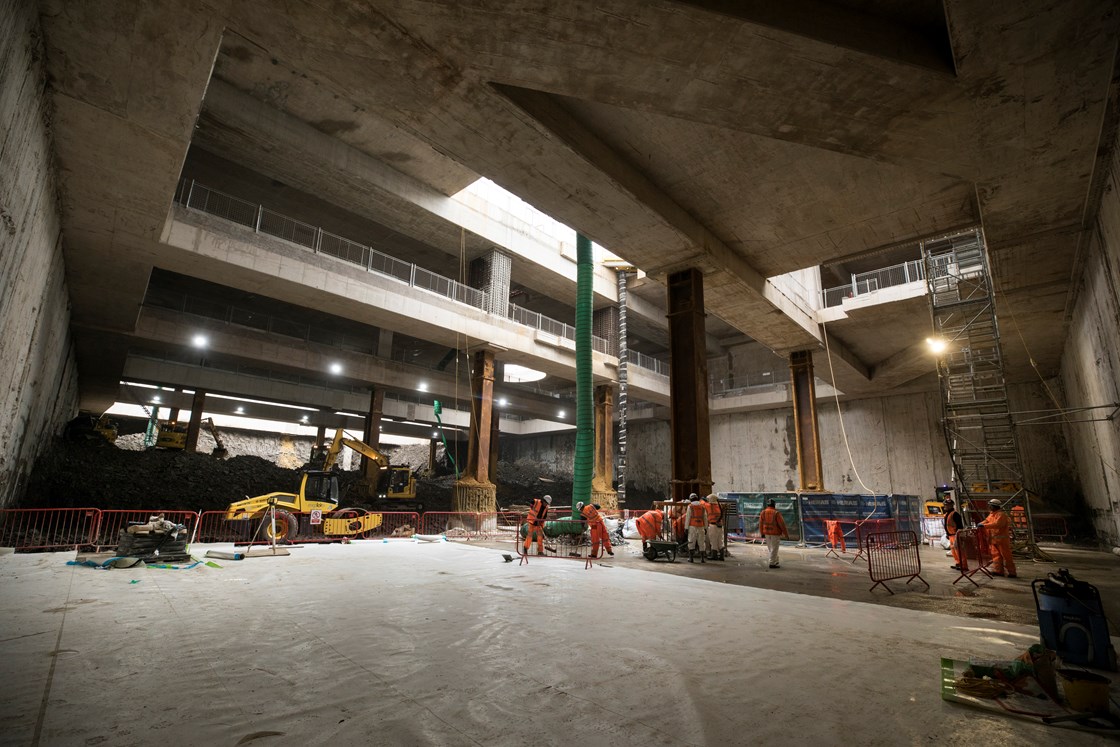 First concrete pour to create bases slab for HS2 tracks at Old Oak Common station-4