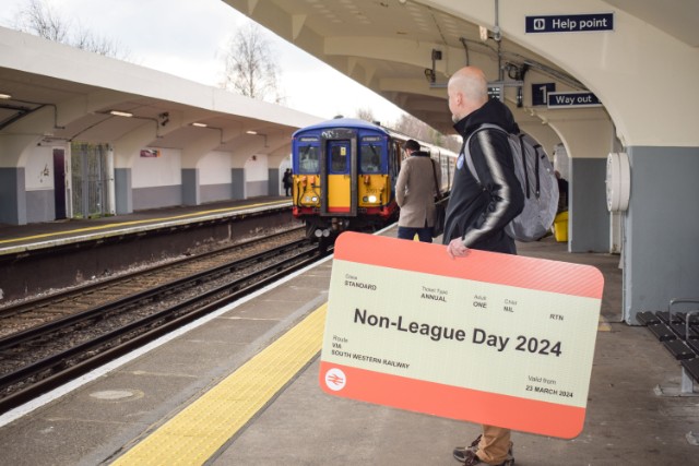 James Doe at Tolworth station