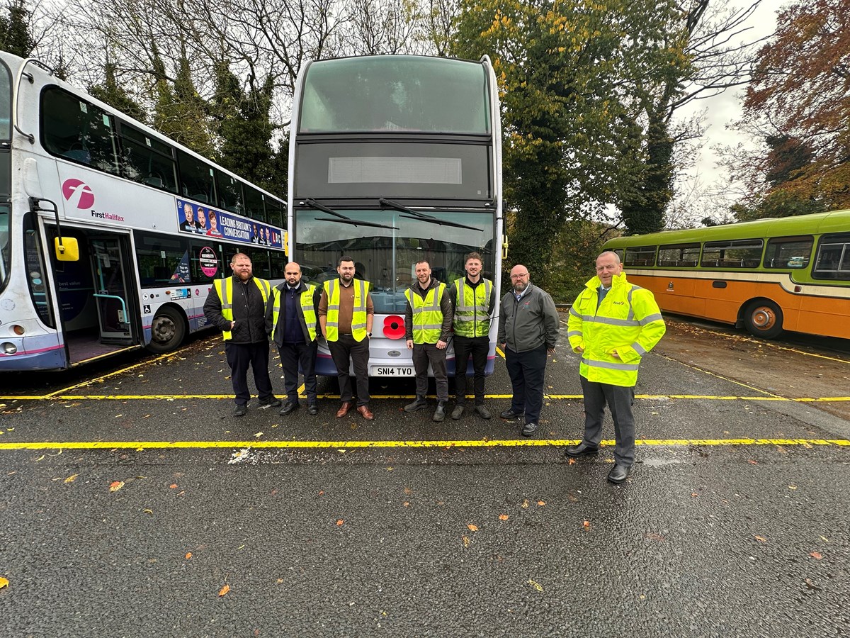 Halifax depot poppy bus with team