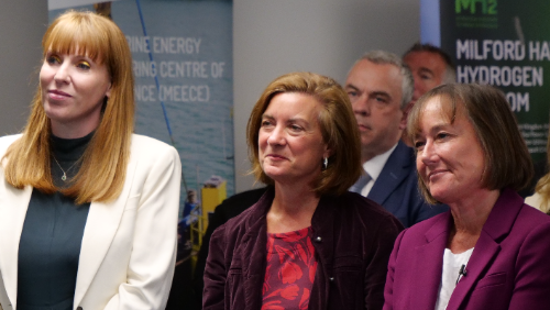 21.08.24 First Minister Eluned Morgan at Pembroke Dock Marine Launch