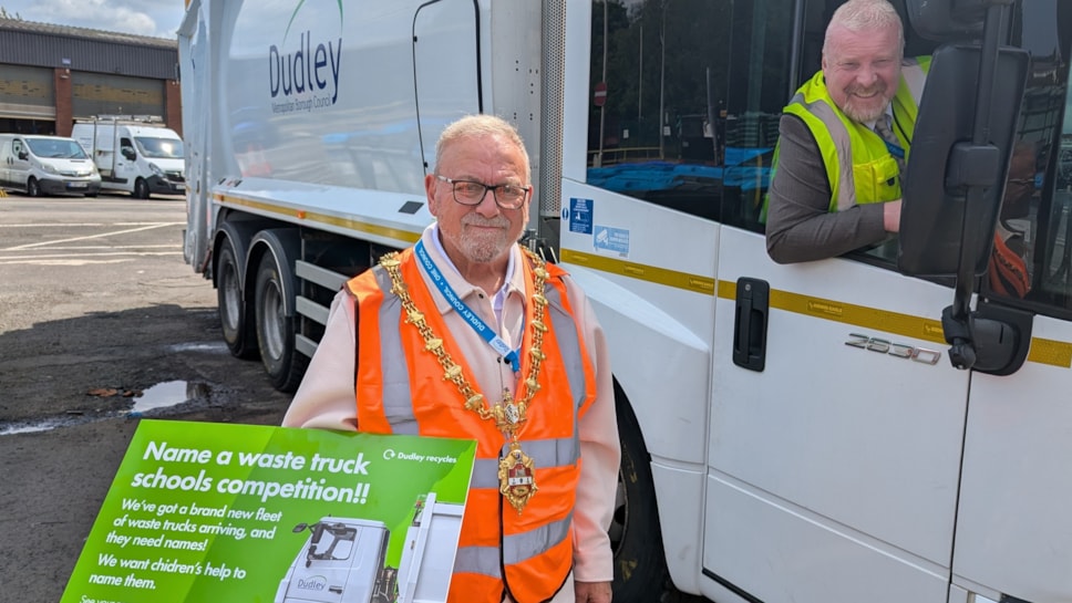 The Mayor of Dudley, Cllr Pete Lee, and Cllr Damian Corfield, cabinet member for neighbourhoods