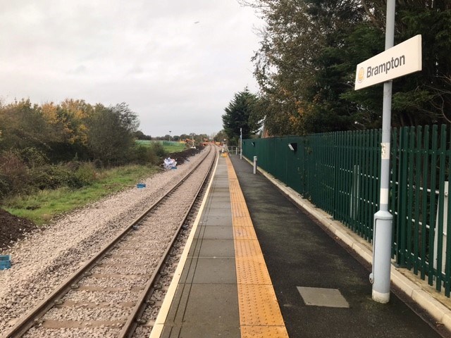 Improved reliability following nine-day rail improvement works on the East Suffolk Line: Brampton East Suffolk Line track 5