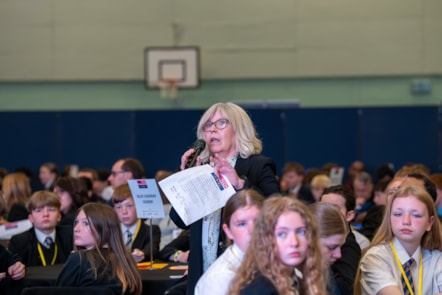 Maggie Philbin OBE, CEO and co-founder of TeenTech, inspires young people at the TeenTech Lancashire Festival 2026-2