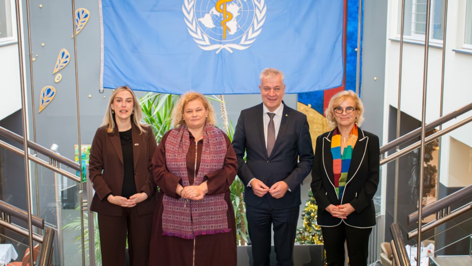 Minister for Mental Health and Wellbeing Sarah Murphy with delegates including CEO Elisabeth Bräutigam at the WHO Regions for Health Network Annual Conference; St. Pölten, Austria-2