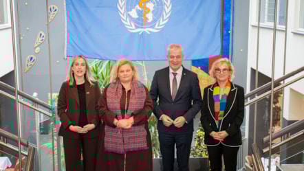 Minister for Mental Health and Wellbeing Sarah Murphy with delegates including CEO Elisabeth Bräutigam at the WHO Regions for Health Network Annual Conference; St. Pölten, Austria-2