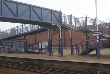 This image shows a platform at Stockton station