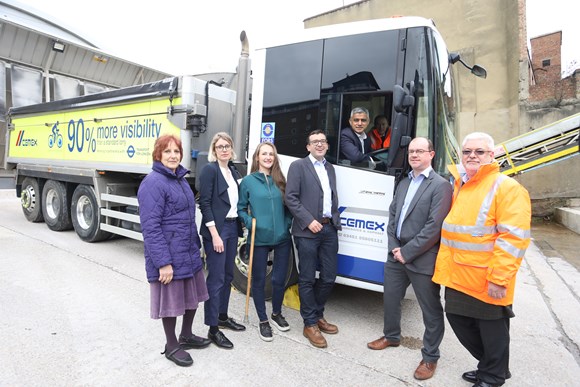 TfL Press Release - Vital safety features now in place on more than 8,000 lorries to protect people walking and cycling: LEAD IMAGE Mayor of London launches new Safety Permit in October 2019 - copyright TfL