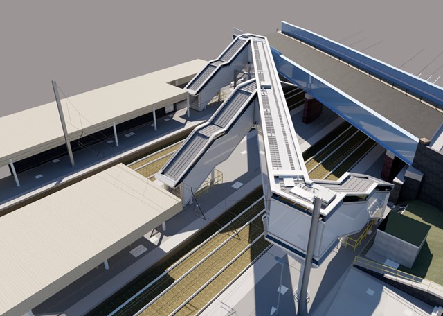 St Albans City second footbridge render 2