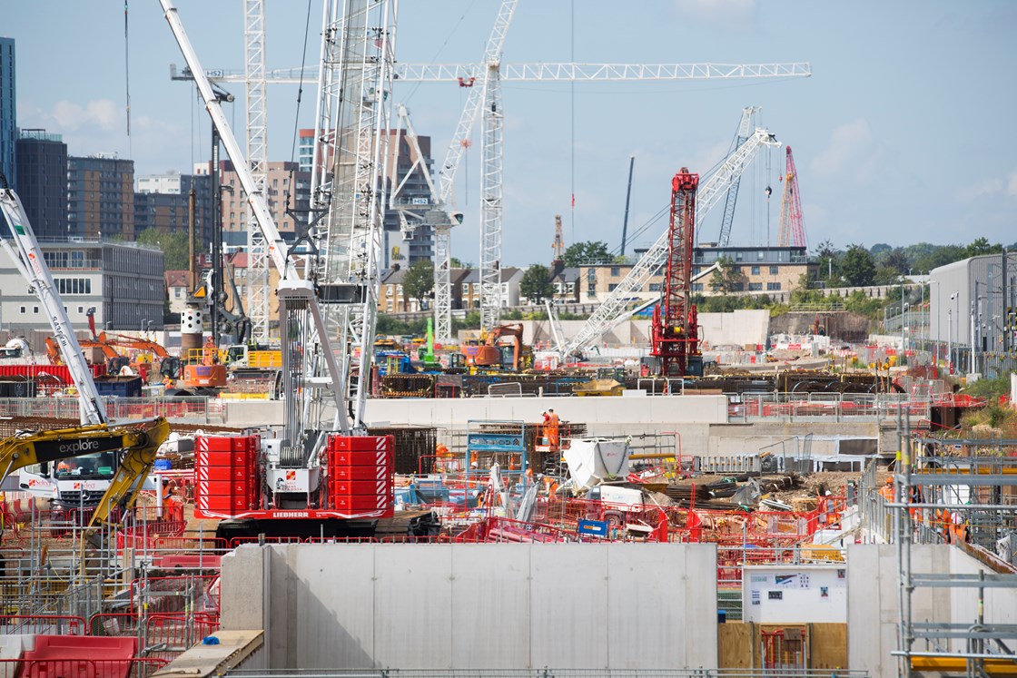 Construction progress at Old Oak Common, August 2022-4