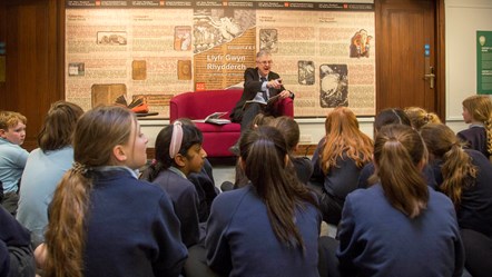 First Minister - World Book Day 2020: First Minister reads extracts of the Mabinogion to school pupils in the national Library of Wales ahead of World Book Day