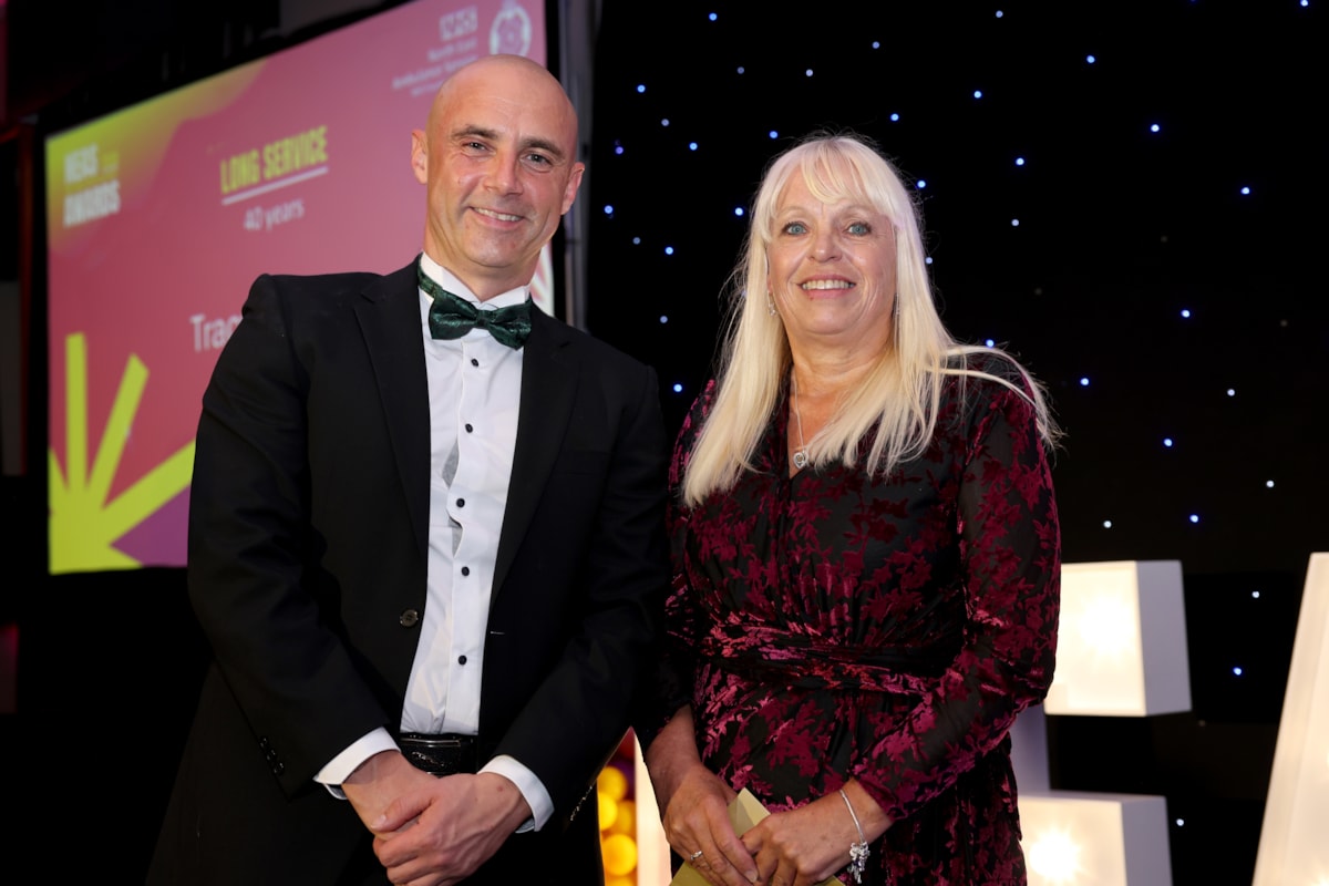 Tracy Worrall with NEAS Chief Executive Kev Scollay