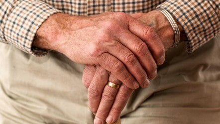 Stock picture, older person's hands