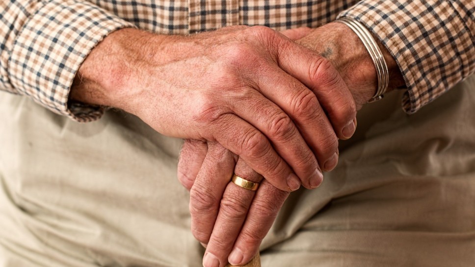 Stock picture, older person's hands