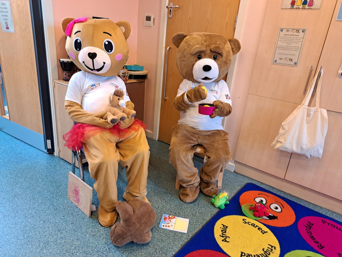 Teddy bears entertain children at the Ribbleton Family Hub's teddy bears' picnic