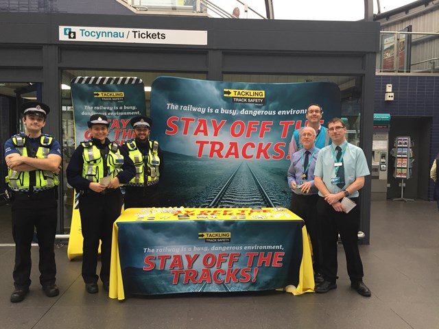 Network Rail volunteers are working with Arriva Trains Wales and the British Transport Police