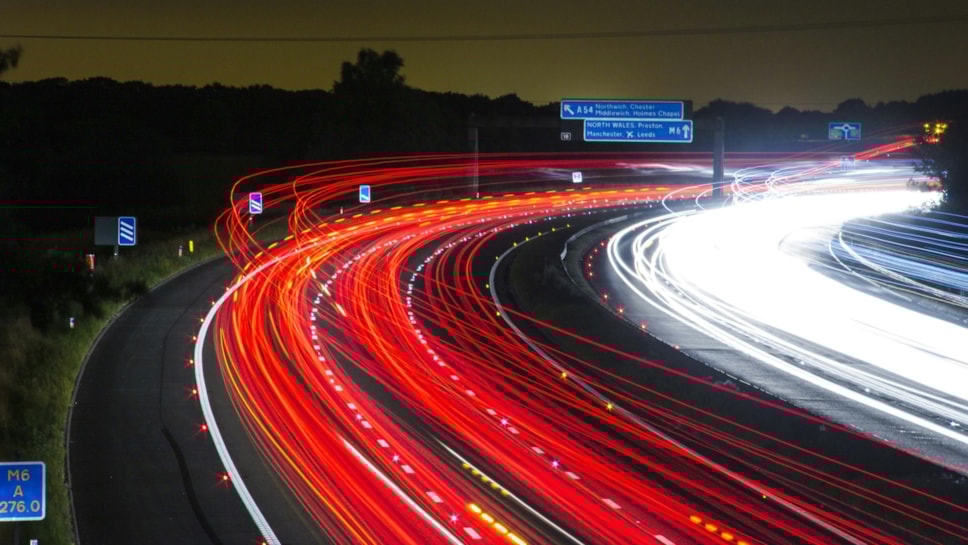 motorway night time