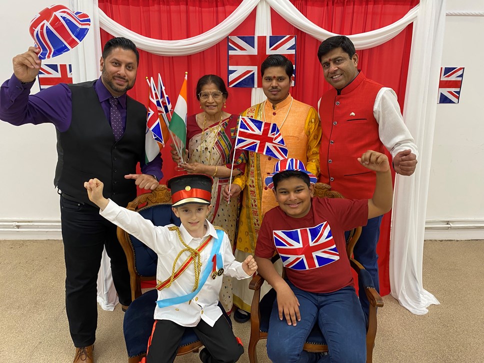 Cllr Shaz Saleem with community group who are organising a Jubilee street party