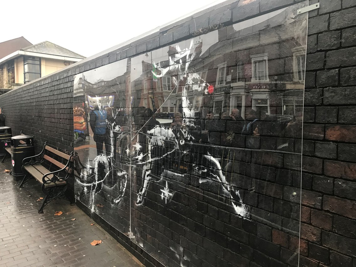 Protected Banksy artwork in Birmingham