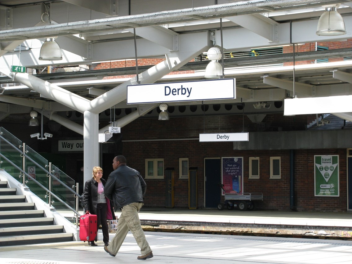 New Canopies Derby Station: New canopies and open spaces at Derby Station - Platforms 4b and 5b