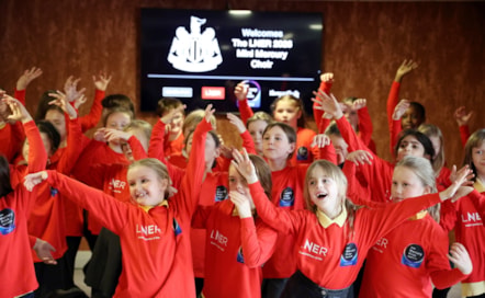 LNER 2026 Mini Mercury Choir practicing