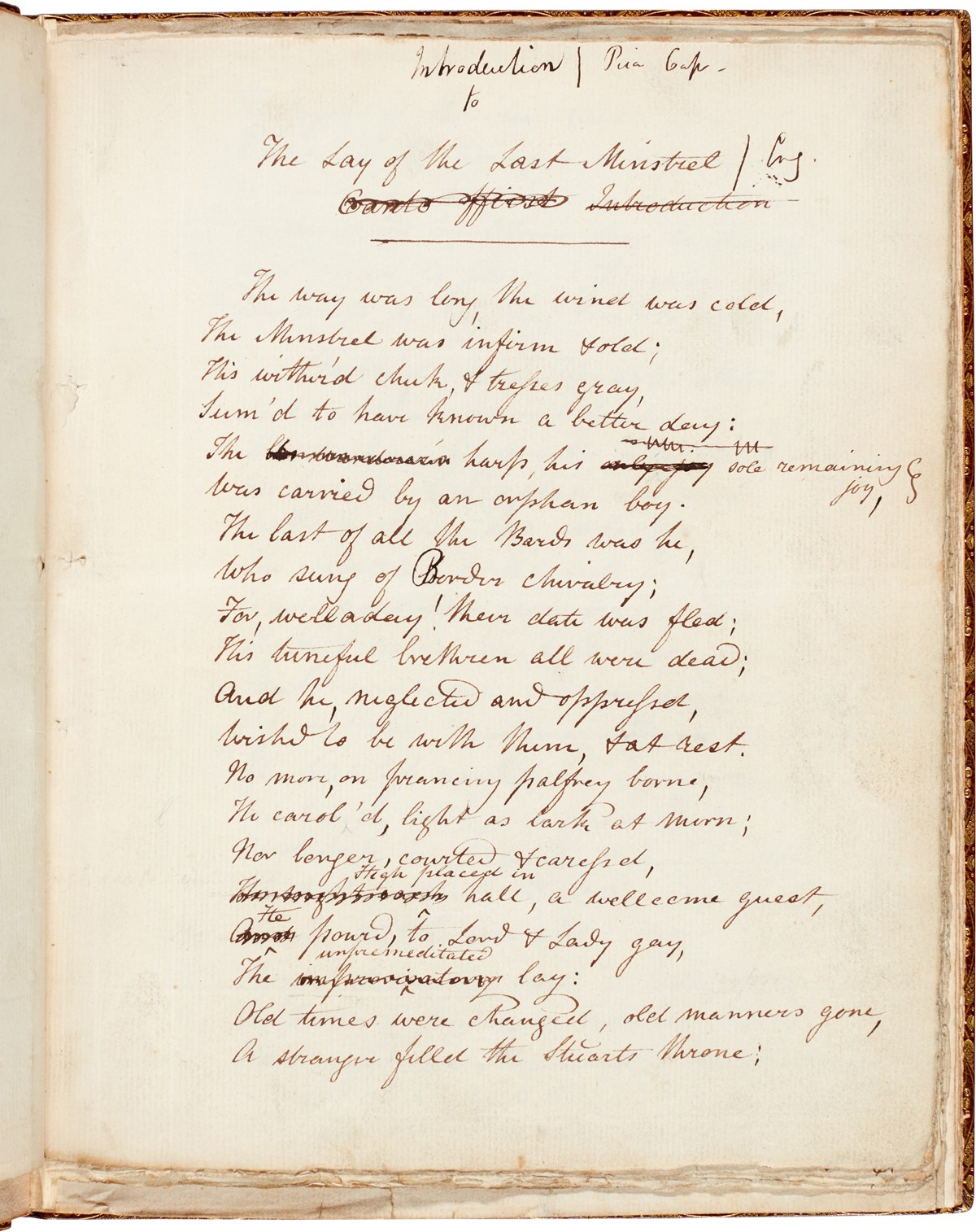 Walter Scott MS of The Lay of the Last Minstrel. Credit: Courtesy of Sotheby's