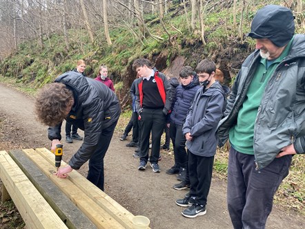 New plaque installed on Speyside Way bench built by pupils