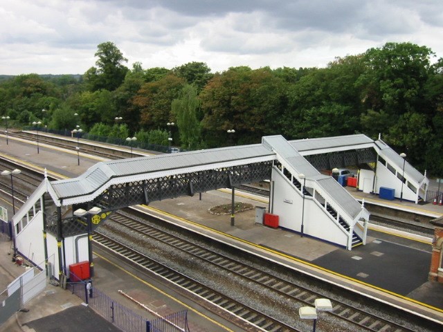 Refurbished Taplow Footbridge: Taplow Station footbridge after a £250,000 refurbishment project by Network Rail