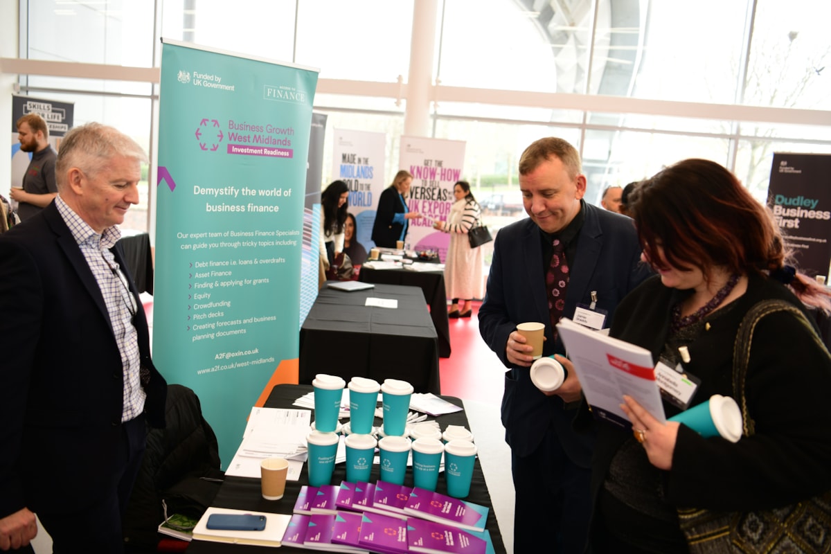 Delegates explore the exhibition space at the Innovate Dudley Expo