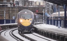 train in winter weather