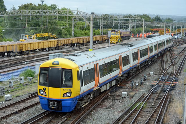 Work at Watford  - August 2014: London Overground services continued to operate while the work was carried out at Watford