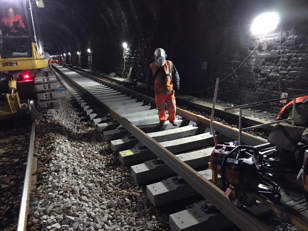 Upholland tunnel track renewal-2