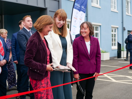 First Minister Eluned Morgan at Pembroke Dock Marine Launch