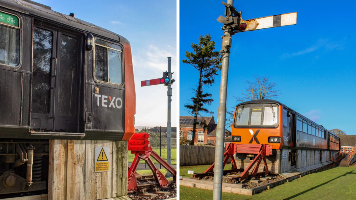 Images of the old Pacer train at The Dales School in Blyth