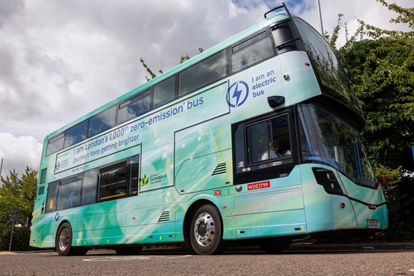London reaches major milestone with more than 1,000 zero emission buses: TfL Image - 1000th zero emission bus-2