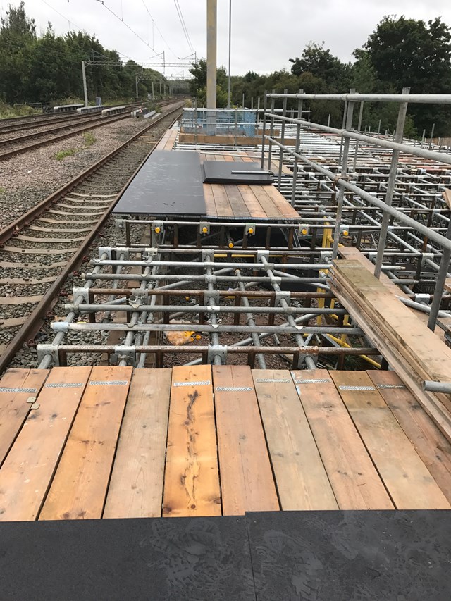 Liverpool South Parkway platform extension in progress