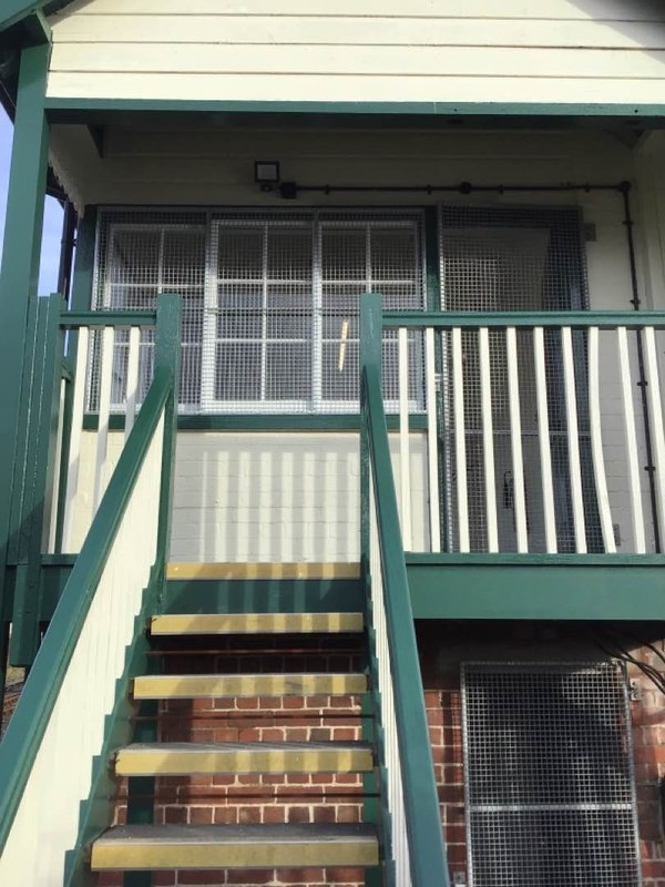 Pwllheli Signal Box stairs and windows