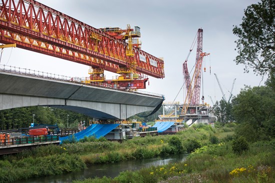Colne Valley Viaduct progress Aug 23 (6): Latest images show the progress being made on the Colne Valley Viaduct - the UK's longest rail bridge - in August 2023.