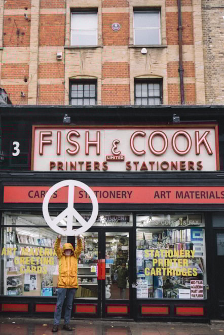 Plaque above Fish & Cook