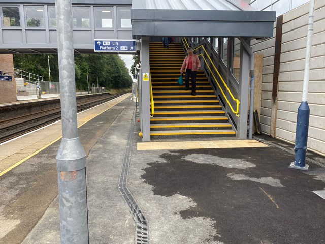 Bridging the gap at Liphook as accessible and covered footbridge opens: Liphook New Footbridge (2)